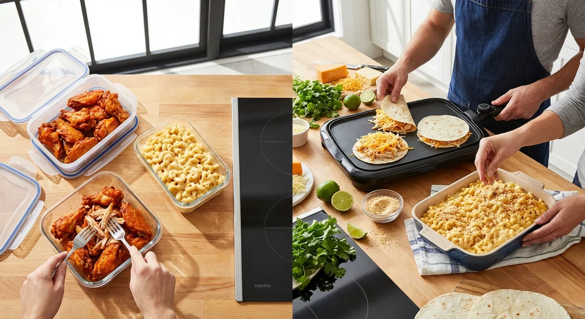 Variety of Super Bowl party foods ready to be transformed